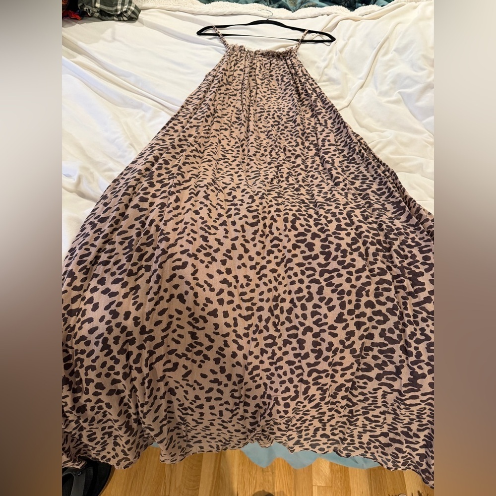 Anthropologie Sundry Animal Print Maxi Dress Women’s 3 Large 12